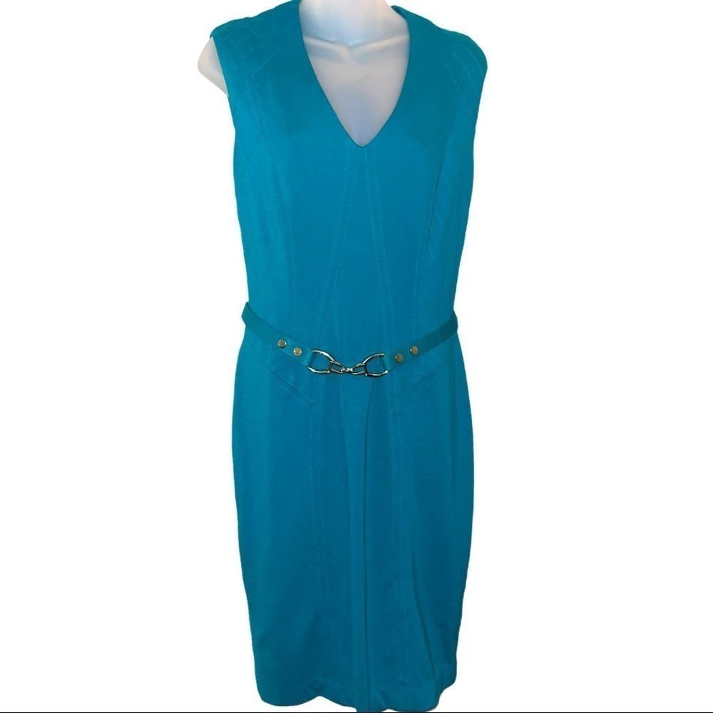 Cache Teal Midi Dress